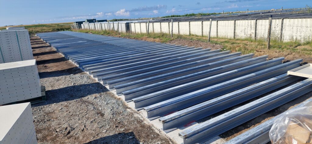 base steels for a sectional tank installation