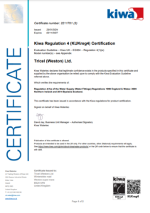 KIWA Regulation 4(1)a Approval