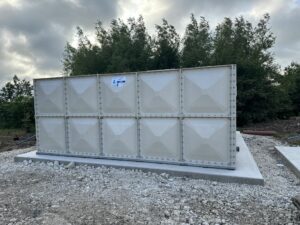 replacement water tank installation