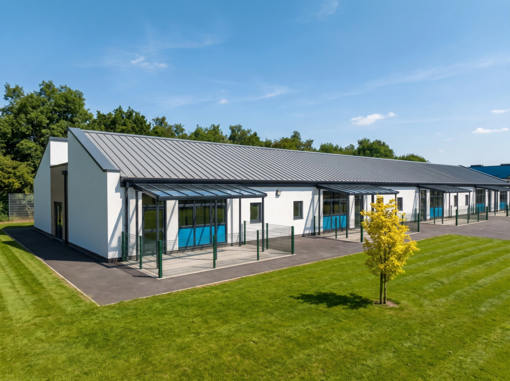 Exterior of Fakenham SEN School in UK
